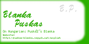 blanka puskas business card